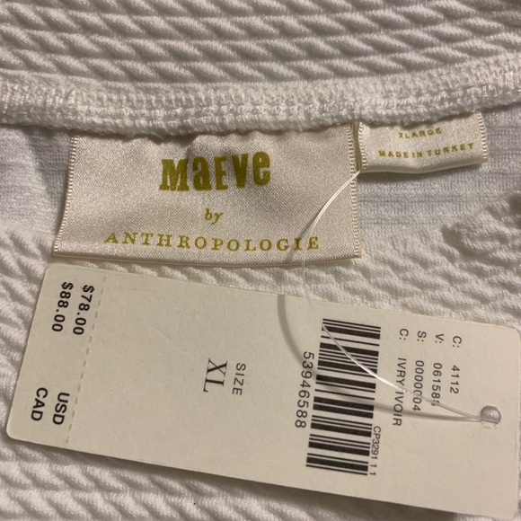 ❌SOLD❌ Anthro Ivory Shannon Balloon Sleeve Top - Picture 6 of 8